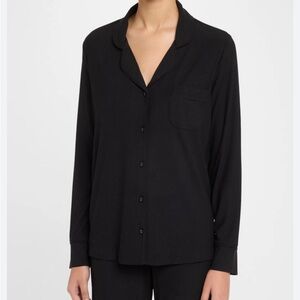 SKIMS Ribbed Soft Modal Button Front Lounge Shirt